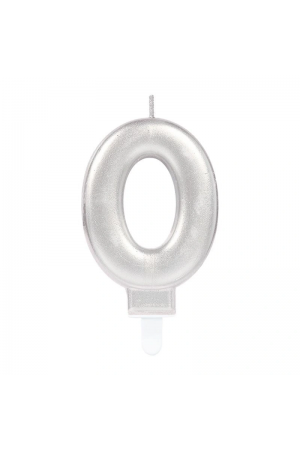 0 Rakam Mum Gümüş Renk…