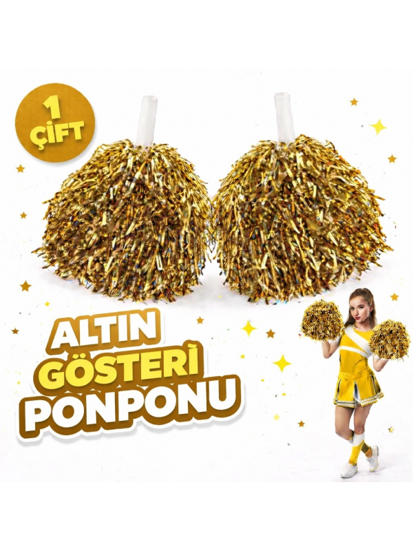 1 Çift ( 2 Adet ) Altın Renk 23 Nisan 19 Mayıs 29 Ekim Okul Gösteri Po&hellip;