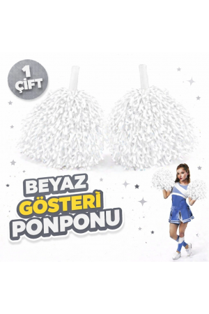 1 Çift ( 2 Adet ) Beyaz Renk 23 Nisan 19 Mayıs 29 Ekim Okul Gösteri Pon&hellip;