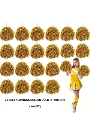 10 Çift ( 20 Adet ) Altın Renk 23 Nisan 19 Mayıs 29 Ekim Okul Gösteri &hellip;