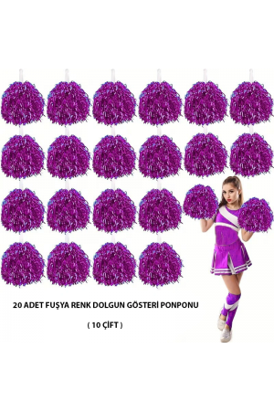 10 Çift ( 20 Adet ) Mor Renk 23 Nisan 19 Mayıs 29 Ekim Okul Gösteri Pon&hellip;