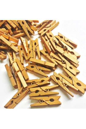 100'lü Gold Ahşap Mandal 2.5cm (10'lu Paket-1000 Adet)&hellip;