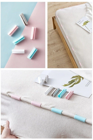 12 Adet Yorgan Kılıfı Ve Çarşaf Sabitleyici Kaydırmaz Nevresim …