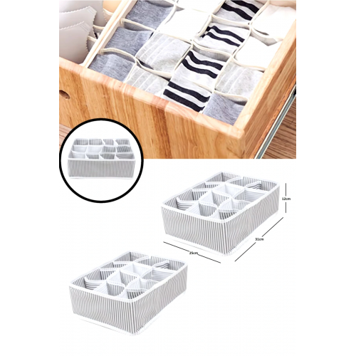 12 Bölmeli Pratik Bölmeli Çekmece Düzenleyici Organizer(iç Çamaşırı Kravat Çorap Düzenleyici)