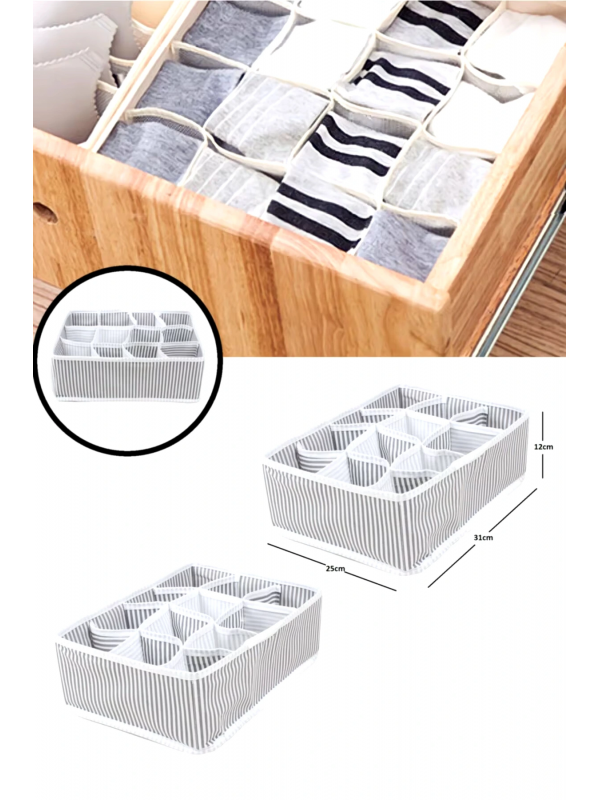 12 Bölmeli Pratik Bölmeli Çekmece Düzenleyici Organizer(iç Çamaşır&hellip;