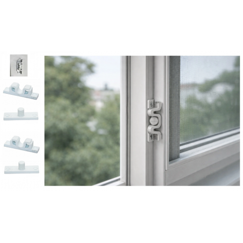 2 Adet Plastik Beyaz Sineklik Çıtçıtı – Dayanıklı Ve Pratik Sineklik Sabitleme Aparatı