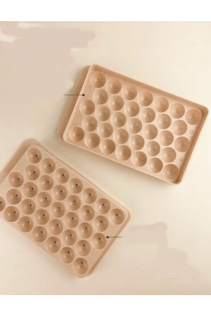 2 Li Buz Kalıbı 33 Bölmeli Kristal Küre Buzluk - Mini Yuvarlak Buz…