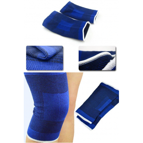 2 Li Elastik Dizlik - Egzersiz Ve Spor Dizliği Büyük Boy 23 Cm