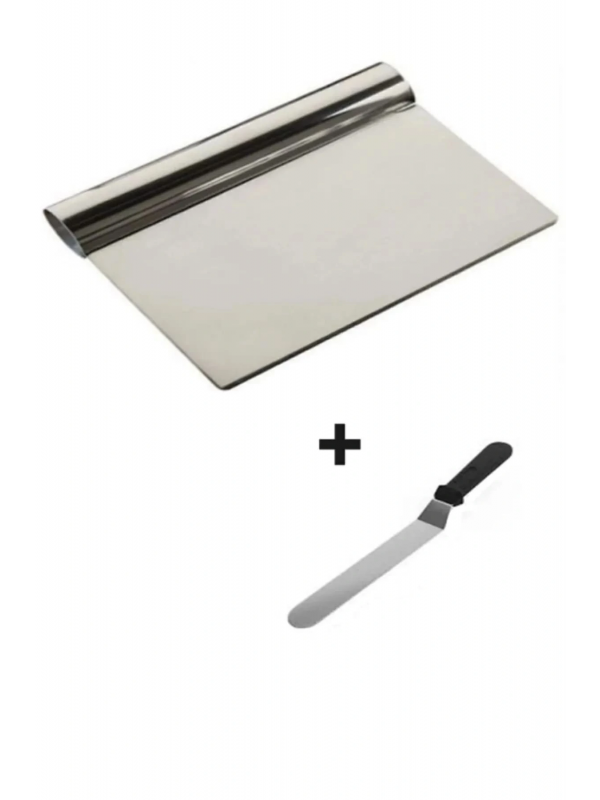 2li Set Hamur Şekillendirici Eğik Pasta Spatulası +metal Hamur Kesici K&hellip;