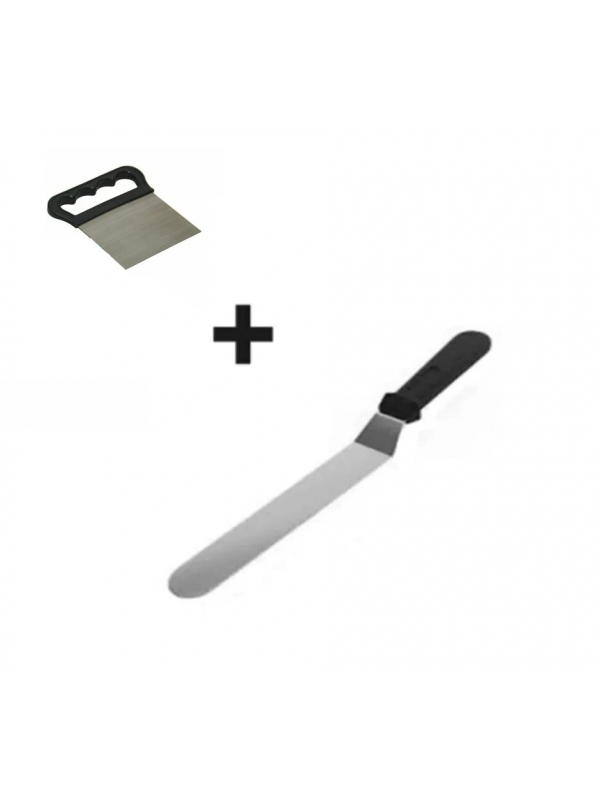 2li Set Hamur Şekillendirici Eğik Pasta Spatulası Ve Metal Hamur Kesici&hellip;