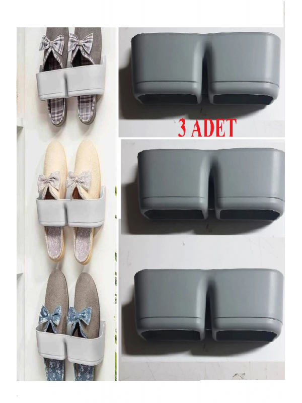 3 Adet Banyo Terlik Tutucu - Kapı Arkası Pratik Raf - Terlik Tutucu&hellip;