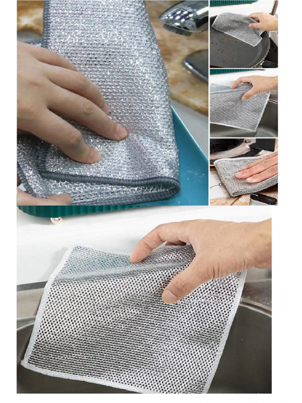 3 Adet Çok Fonksiyonlu Çizmeyen Tel Bulaşık Bezi Bulaşık Havlusu Bul&hellip;