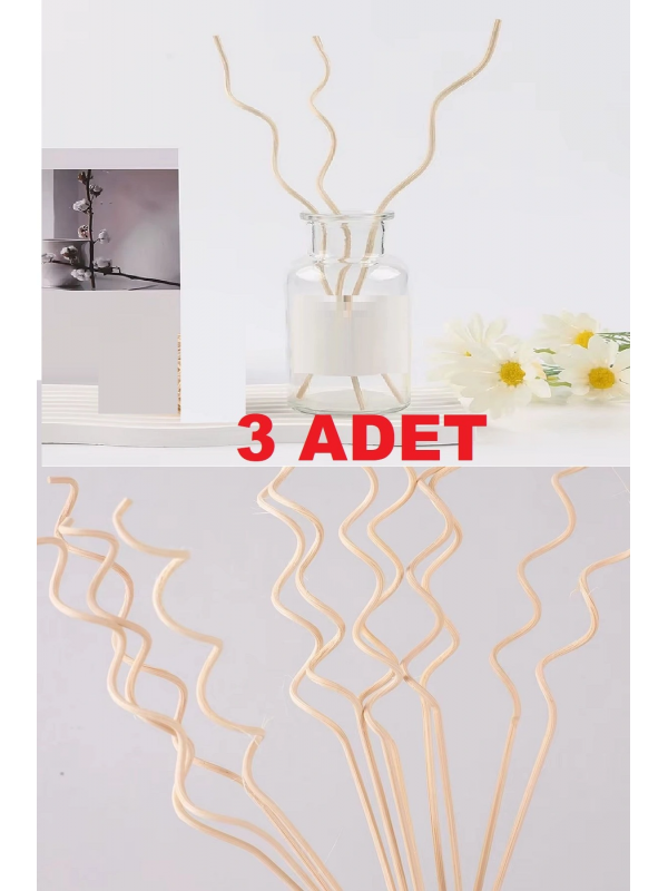 3 Adet Dalgalı Model Aromaterapi Dağıtıcı Rattan Sopa- Ev Dekor Şiş… 3 Adet Dalgalı Model Aromaterapi Dağıtıcı Rattan Sopa- Ev Dekor Şiş…