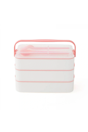 3 Katlı Kulplu Beslenme Kabı  Diyet Sefer Tası Saklama Kabı Çatal…