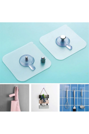 3 Lü Yapışkanlı Mutfak Banyo Raf Tutucu Askı Pin Çerçeve Çok A…