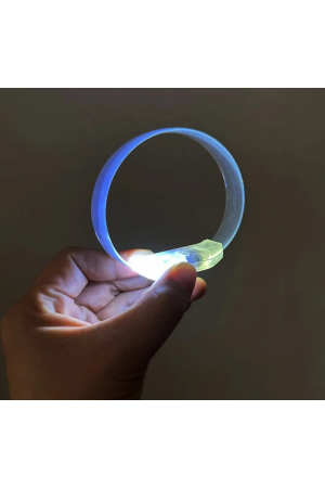 3 Modlu Pilli Led Işıklı Esnek Parti Bilekliği Beyaz…