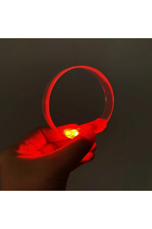 3 Modlu Pilli Led Işıklı Esnek Parti Bilekliği Kırmızı…
