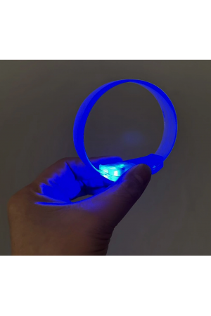3 Modlu Pilli Led Işıklı Esnek Parti Bilekliği Mavi…