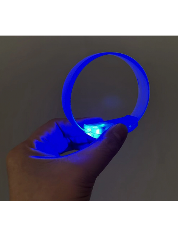 3 Modlu Pilli Led Işıklı Esnek Parti Bilekliği Mavi&hellip;