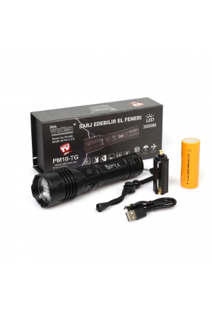 3000 Lümen Güçlü El Feneri Wt-600… 3000 Lümen Güçlü El Feneri Wt-600…