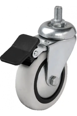 354 - 75x25 Mm Pvc Makaralı Vidalı Frenli Teker 4 Adet&hellip;