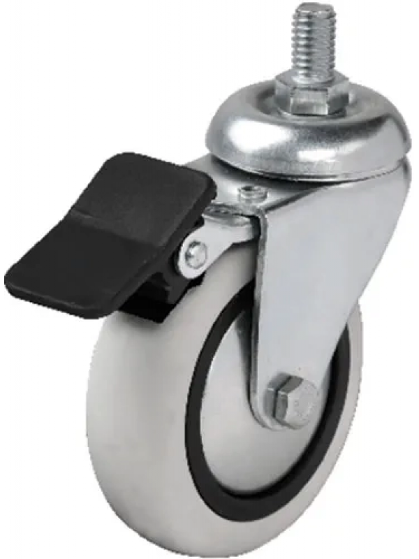 354 - 75x25 Mm Pvc Makaralı Vidalı Frenli Teker 4 Adet&hellip;