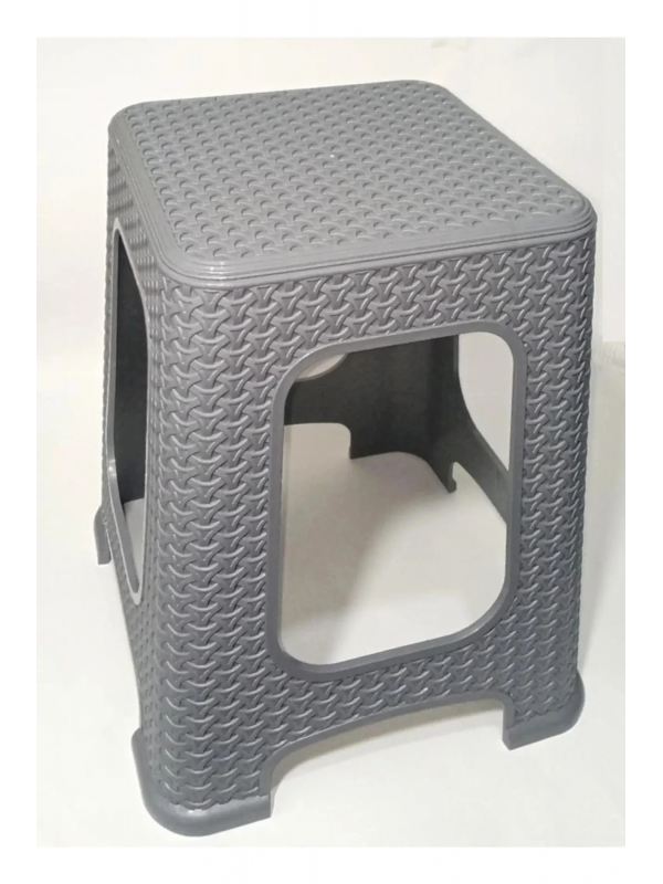 4  Adet Büyük Gri  Kir Tutmaz 45 Cm Tabure Hasır Örgü Yemek Masası O&hellip;