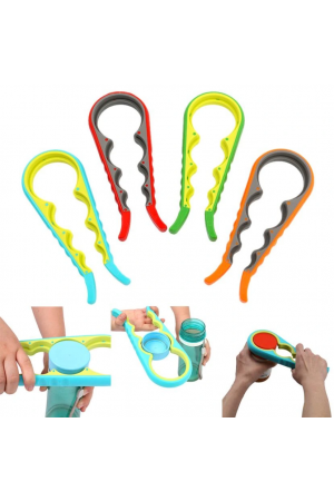 4 Fonksiyonlu Plastik -silikon Şişe Kavanoz Kapağı Açma Aparatı&hellip;