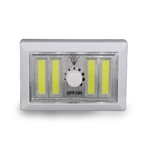 4 Ledli Pilli Led Lamba Güç Ayarlı Led Portatif Lamba Led Işık - Mıknatıslı Yapışkanlı