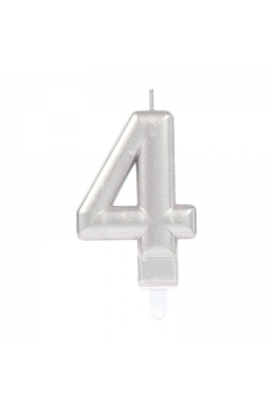 4 Rakam Mum Gümüş Renk&hellip;