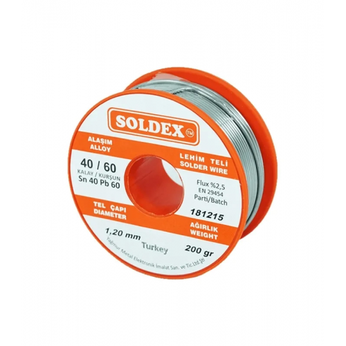 40-60 Lehim Teli 200 Gr 1.6 Mm- Sn:40 / Pb:60