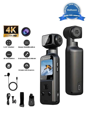 4k Ultra Hd 270° Döndürülebilir Su Geçirmez Wifi Vlog Spor Ve Aks…