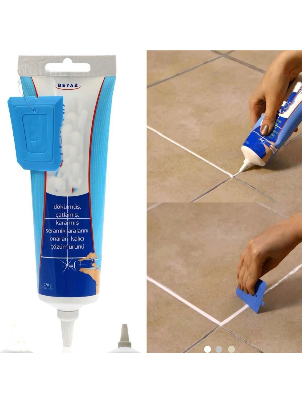 5 Adet Beyaz Derz Dolgusu - Lavabo Küvet Fayans Derzi Kalemi 380gr Spatul&hellip;