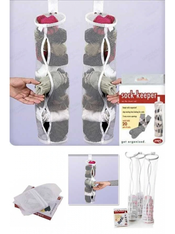 5 Adet Dolap İçi Asılabilir Temiz Çorap Düzenleyici Çorap Filesi Ask&hellip;
