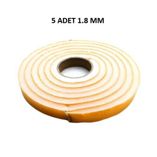 5 Adet Kapı Pencere Isı Yalıtım Süngeri Yapışkanlı Pencere Rüzgar Bandı 18mm X 2,5 Mt