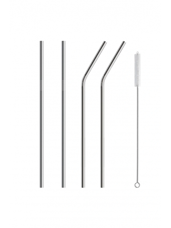 5 Parça Metal Pipet - Paslanmaz Çevre Dostu Metal Pipet Fırça Seti&hellip;