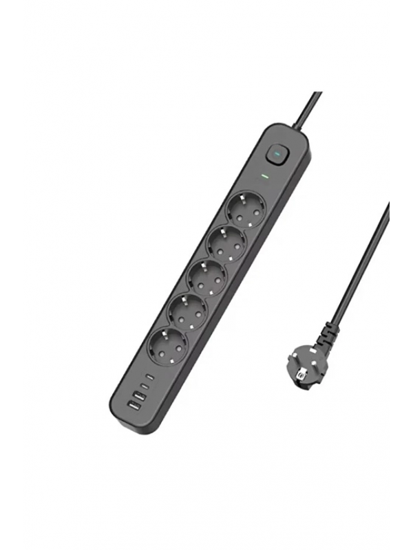 5 Prizli Akım Korumalı Uzatma Kablosu | 2xusb-a + 2xusb-c | 3680w - 2m K&hellip;