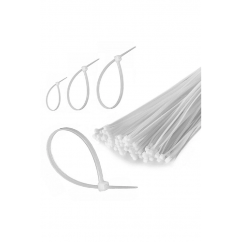 50 Adet Plastik Cırt Kelepçe Kablo Bağı Kablo Düzenleyici-4.8 X 380 Mm