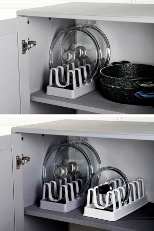 6 Bölmeli Tencere Kapak Rafı - Tencere Kapak Organizeri…