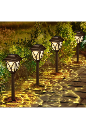 6'lı Solar Bahçe Aydınlatması Beyaz Işık Mz-304… 6'lı Solar Bahçe Aydınlatması Beyaz Işık Mz-304…