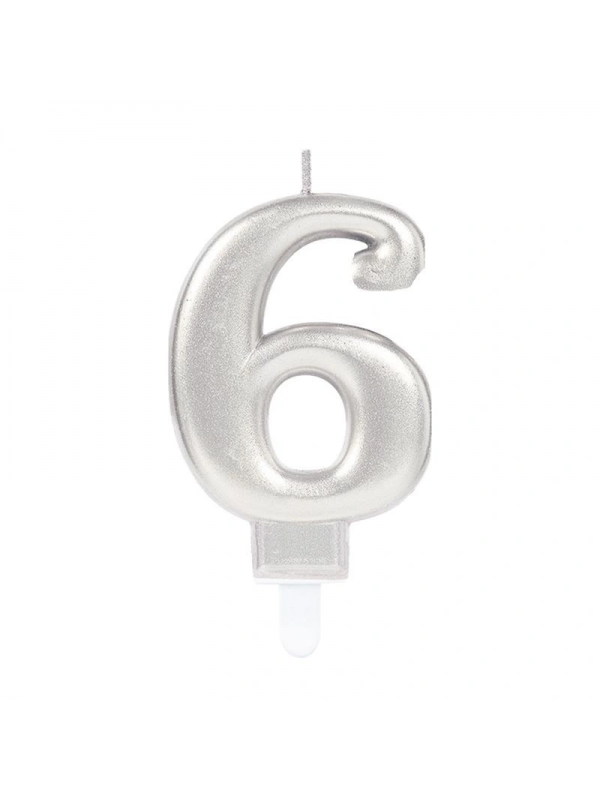 6 Rakam Mum Gümüş Renk&hellip;