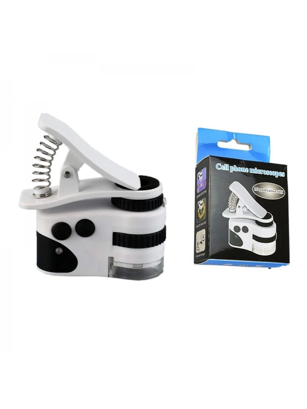 60x Mini Cep Telefonu Için Mandallı Mikroskop Uv Ledli Büyüteç Model &hellip;