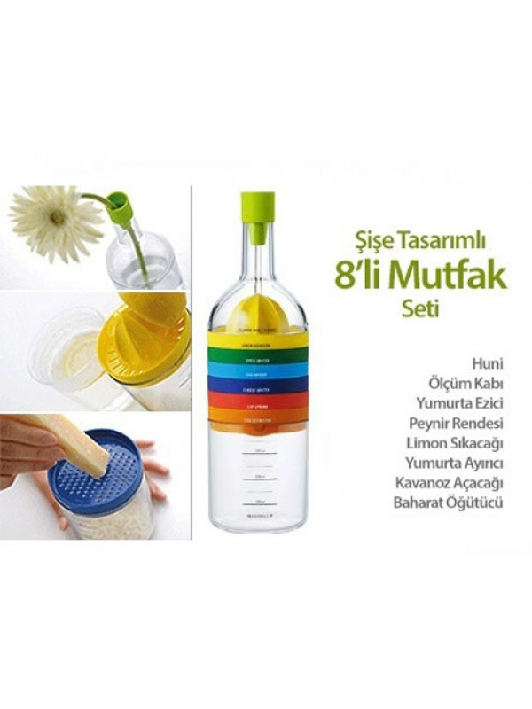 8 Bin Tools Şişe Şeklinde Mutfak Seti&hellip;