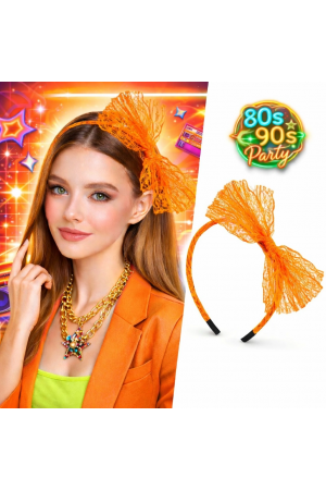 80’ler 90’lar Neon Turuncu Dantel Taç Fiyonklu… 80’ler 90’lar Neon Turuncu Dantel Taç Fiyonklu…