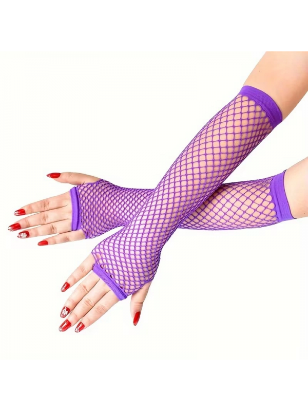 80’ler 90’lar Retro Mor File Parmaksız Eldiven 26 Cm… 80’ler 90’lar Retro Mor File Parmaksız Eldiven 26 Cm…