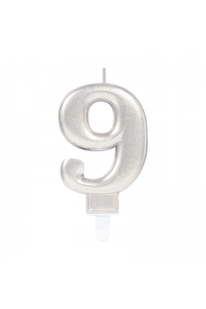9 Rakam Mum Gümüş Renk&hellip;