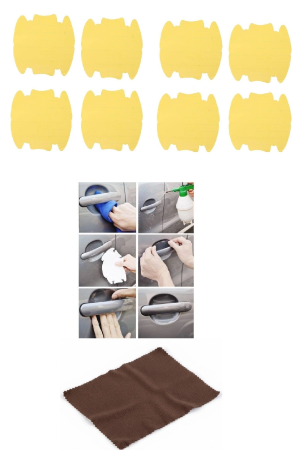 9lu Set Araba Kapı Kolu Koruyucu Çizilme Önleyici Şeffaf Sticker F…