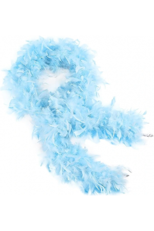 Açık Mavi Renk Kabarık Kalın Otriş Boa Tüy 6 Cm Genişlik 180-200 Cm&hellip;