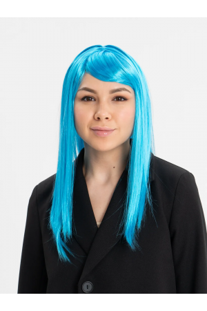 Açık Mavi Renk Uzun Düz Parti Peruğu… Açık Mavi Renk Uzun Düz Parti Peruğu…