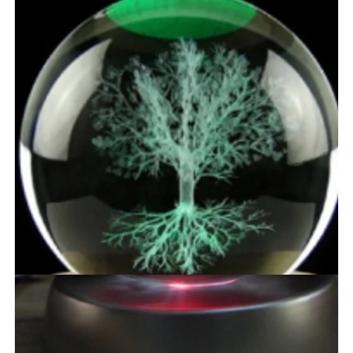 Ağaç Plastik Altlıklı Cam Küre Ağaç Plastik Altlıklı Cam Küre